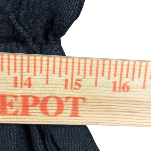 Tommy Bahama Black Ruffled Off-Shoulder Linen Blend Jumpsuit Sz L *see below - Picture 6 of 13